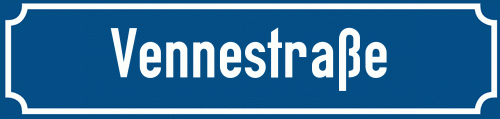 Straßenschild Vennestraße