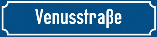 Straßenschild Venusstraße zum kostenlosen Download