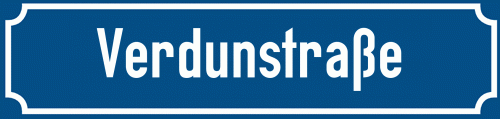 Straßenschild Verdunstraße