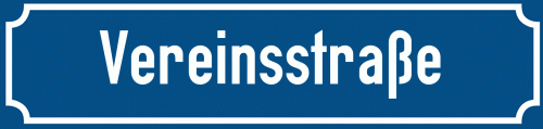 Straßenschild Vereinsstraße