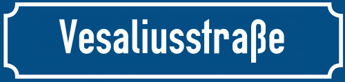 Straßenschild Vesaliusstraße