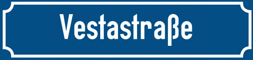 Straßenschild Vestastraße