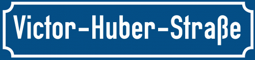Straßenschild Victor-Huber-Straße