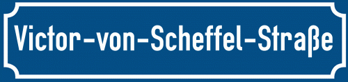 Straßenschild Victor-von-Scheffel-Straße