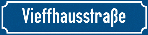 Straßenschild Vieffhausstraße