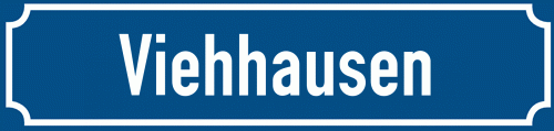 Straßenschild Viehhausen
