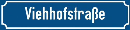 Straßenschild Viehhofstraße