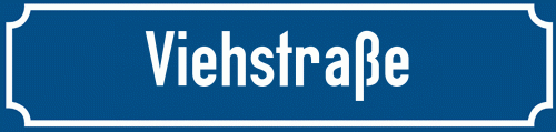Straßenschild Viehstraße