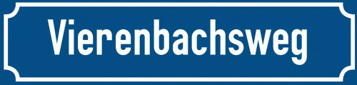Straßenschild Vierenbachsweg