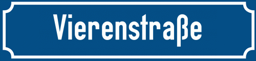 Straßenschild Vierenstraße