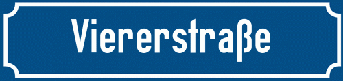 Straßenschild Viererstraße