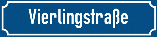 Straßenschild Vierlingstraße