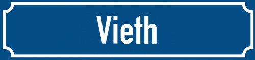 Straßenschild Vieth