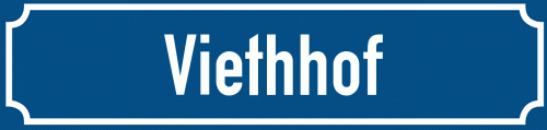 Straßenschild Viethhof