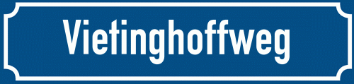 Straßenschild Vietinghoffweg