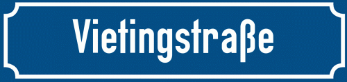 Straßenschild Vietingstraße