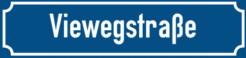 Straßenschild Viewegstraße