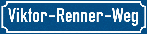Straßenschild Viktor-Renner-Weg