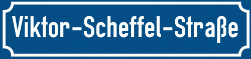 Straßenschild Viktor-Scheffel-Straße