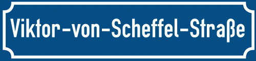 Straßenschild Viktor-von-Scheffel-Straße
