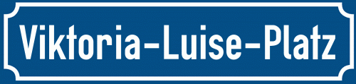 Straßenschild Viktoria-Luise-Platz