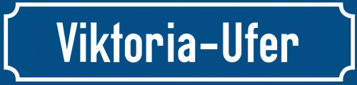 Straßenschild Viktoria-Ufer zum kostenlosen Download