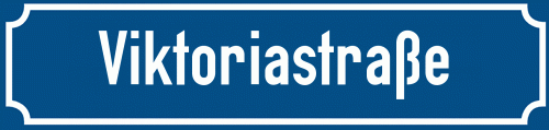 Straßenschild Viktoriastraße zum kostenlosen Download