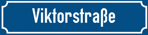 Straßenschild Viktorstraße zum kostenlosen Download