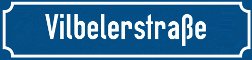 Straßenschild Vilbelerstraße zum kostenlosen Download