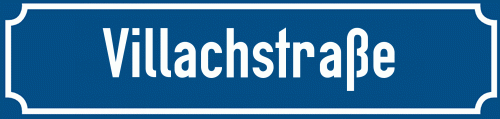 Straßenschild Villachstraße