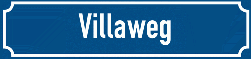 Straßenschild Villaweg