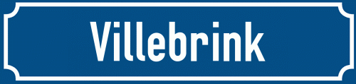 Straßenschild Villebrink zum kostenlosen Download