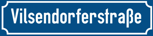 Straßenschild Vilsendorferstraße
