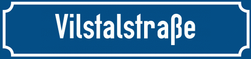 Straßenschild Vilstalstraße