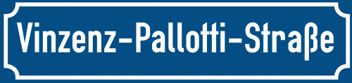 Straßenschild Vinzenz-Pallotti-Straße