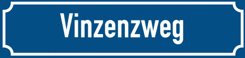 Straßenschild Vinzenzweg