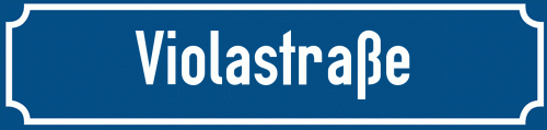 Straßenschild Violastraße