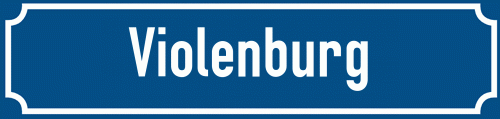 Straßenschild Violenburg