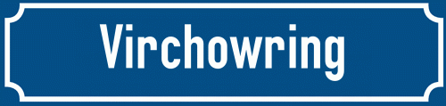 Straßenschild Virchowring