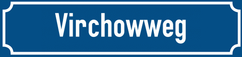 Straßenschild Virchowweg
