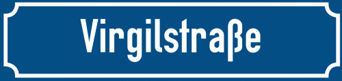 Straßenschild Virgilstraße