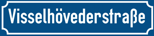 Straßenschild Visselhövederstraße zum kostenlosen Download
