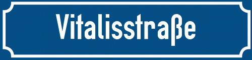 Straßenschild Vitalisstraße