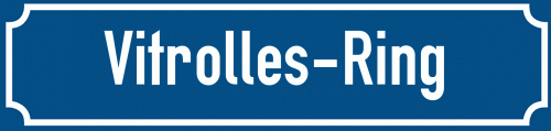 Straßenschild Vitrolles-Ring