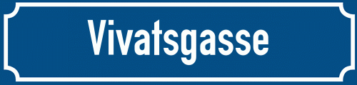 Straßenschild Vivatsgasse