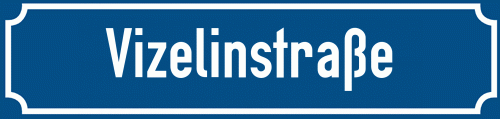 Straßenschild Vizelinstraße