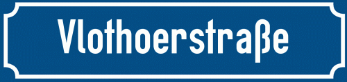 Straßenschild Vlothoerstraße