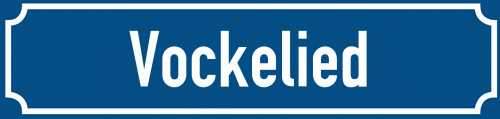 Straßenschild Vockelied