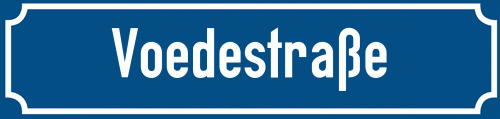 Straßenschild Voedestraße