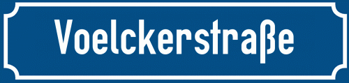 Straßenschild Voelckerstraße